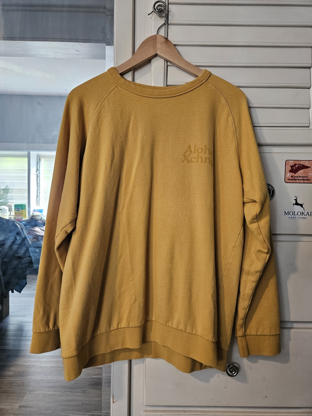 ALOHA XCHNG Men’s Mustard Yellow Crewneck Sweater